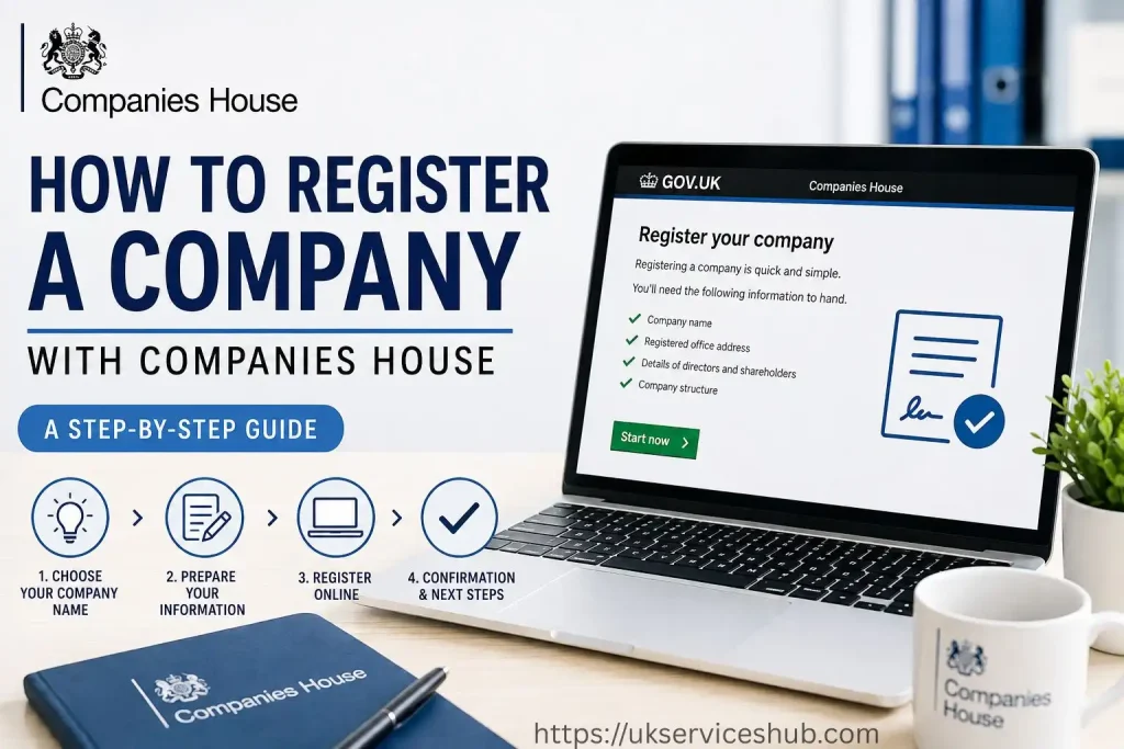 How to register a company with Companies House using the official GOV.UK online registration service with a step-by-step guide.