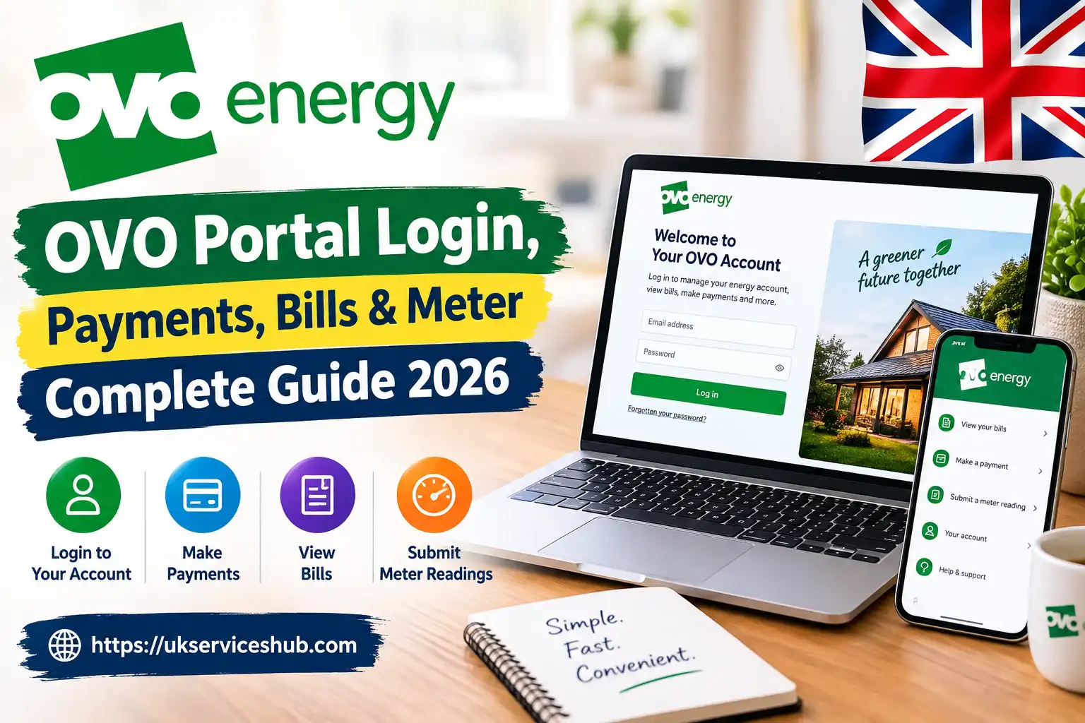OVO Portal Login 2026 for payments, bills and meter readings