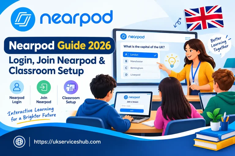 Nearpod login, join nearpod and classroom setup guide 2026 with teacher and students using join.nearpod